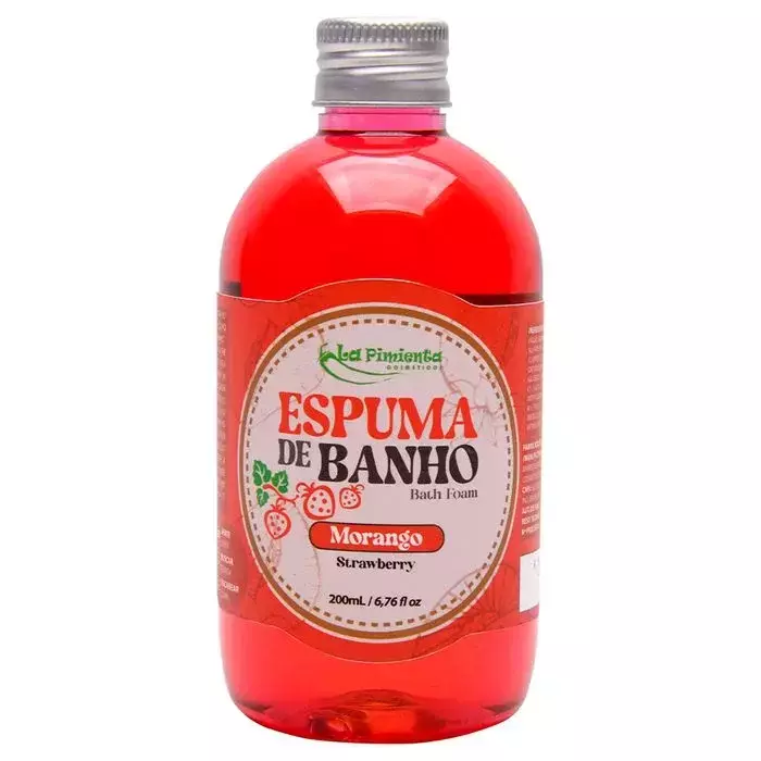 Espuma De Banho Aromática Morango 200Ml La Pimienta