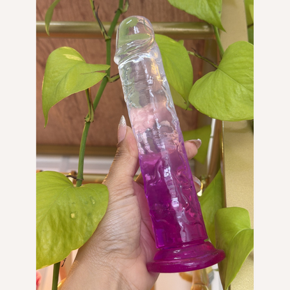 Prótese Dildo Pênis Color Transparente 19,5 X 3,8Cm Sexy Import