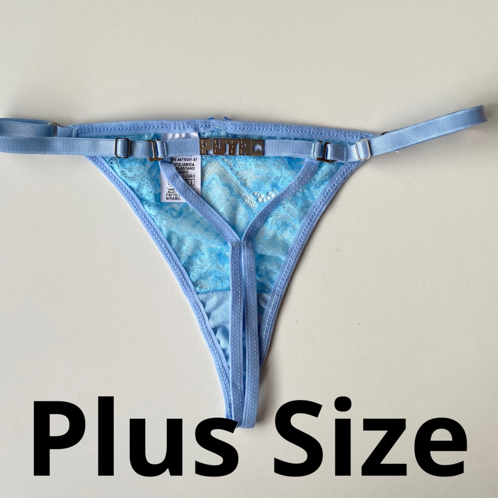 Calcinha Vegas PLUS SIZE Personalizável - até 10 letras