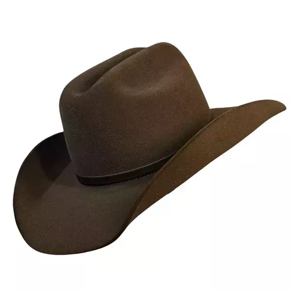Chapéu Texas Country Montana Preto Aba 10 Aveludado Unissex Bandinha Couro