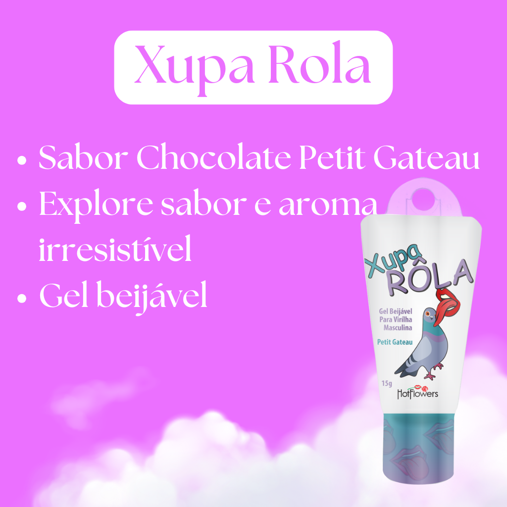 Xupa Rola Gel Beijável Masculino 15G Hot Flowers