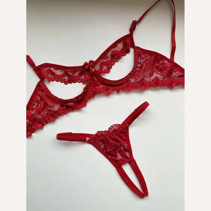 Conjunto Sedução Ardente Vermelho