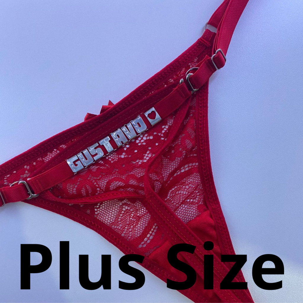 Calcinha Vegas PLUS SIZE Personalizável - até 10 letras
