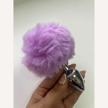 Plug Anal P Aço Pompom Coelha