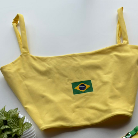 Cropped Brasil Amarelo