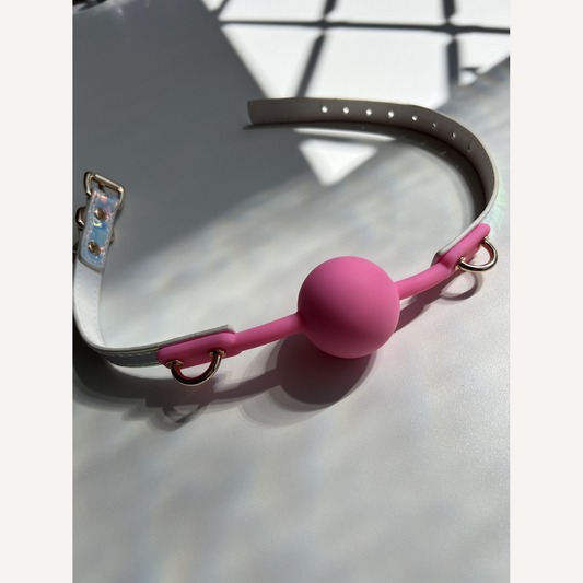 Mordaça Sado Holografica Com Bola De Luxo Sexy Import