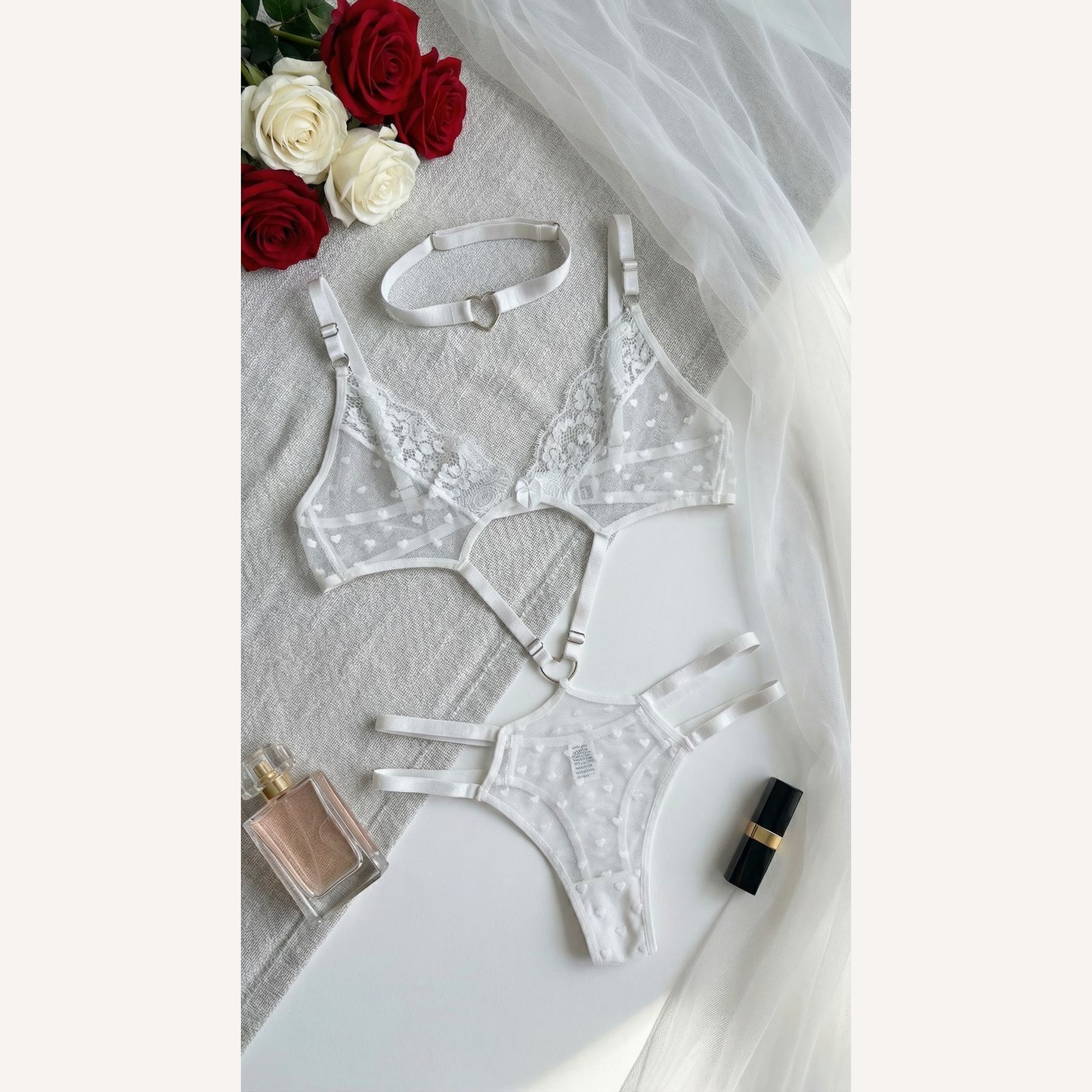 Body Love Branco Personalizável + Choker - 10 letras