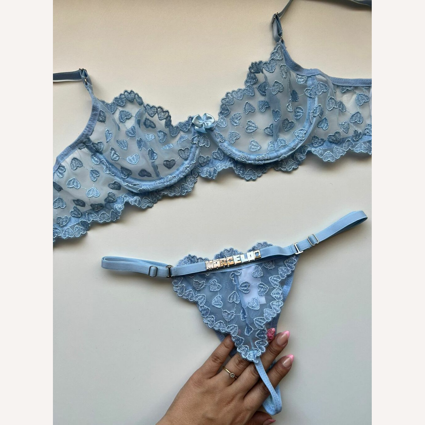 Conjunto Encanto Azul Personalizável 15 letras