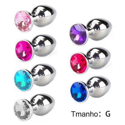 Plug Anal G redondo Metal Brilhante
