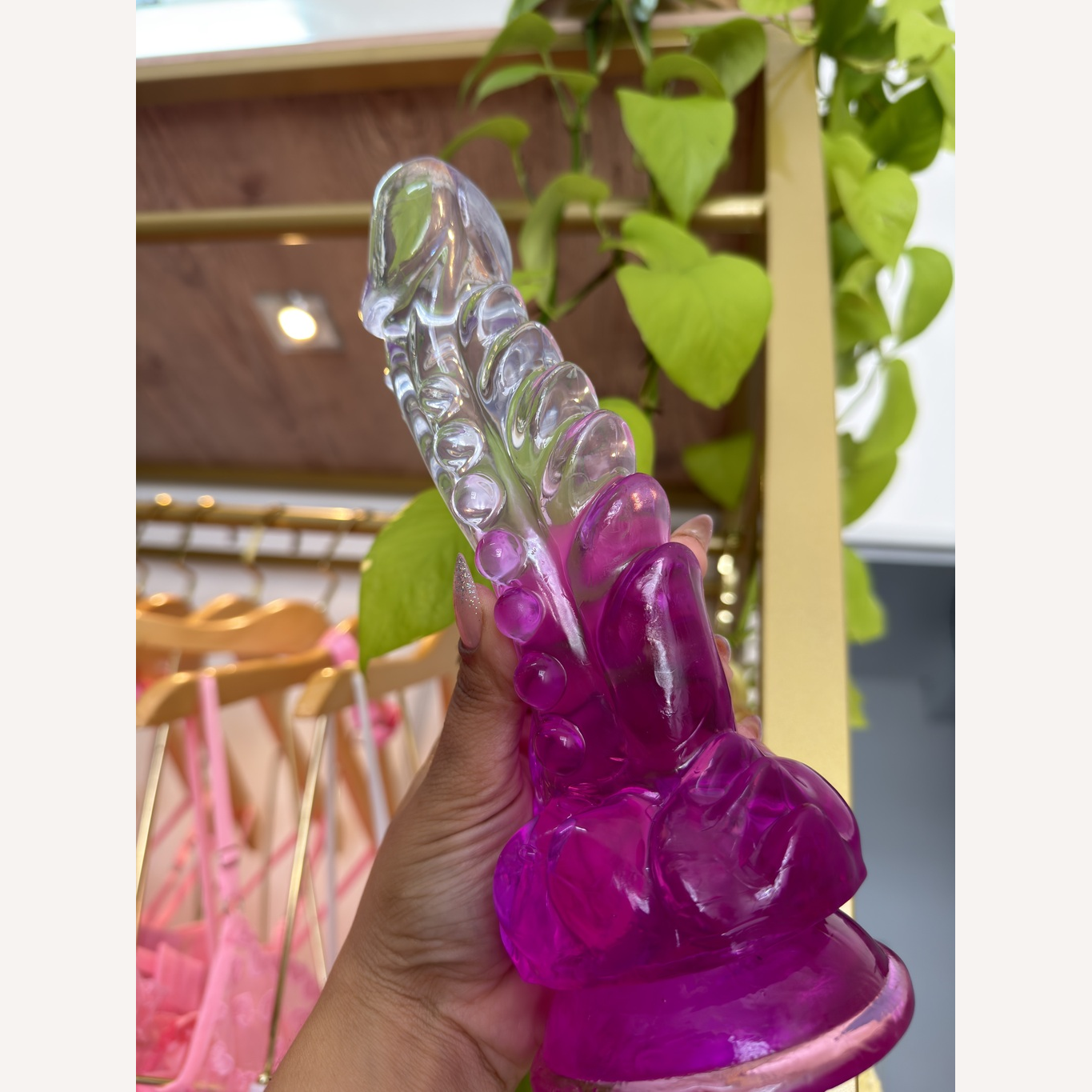 Dildo Transparente Com Rosa Godzilla Sexy Import