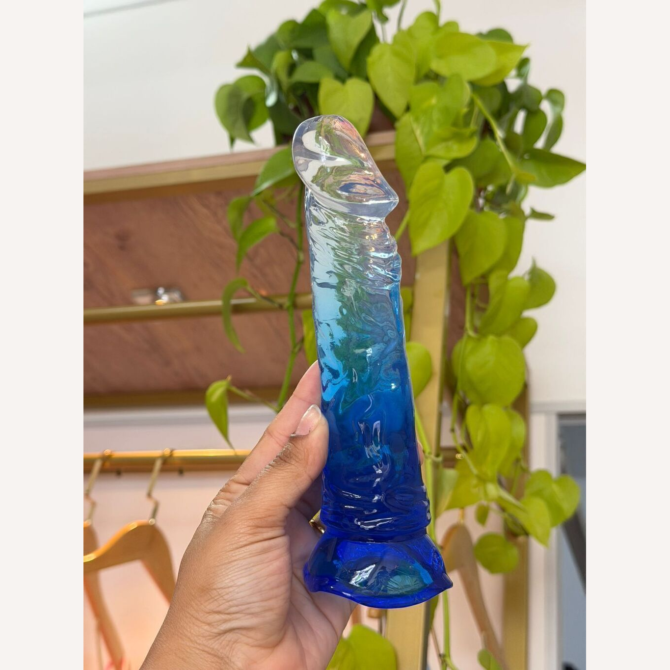 Protese Dildo Pênis Realístico - Transparente 2 - 18,5 x 3,5 cm - SI