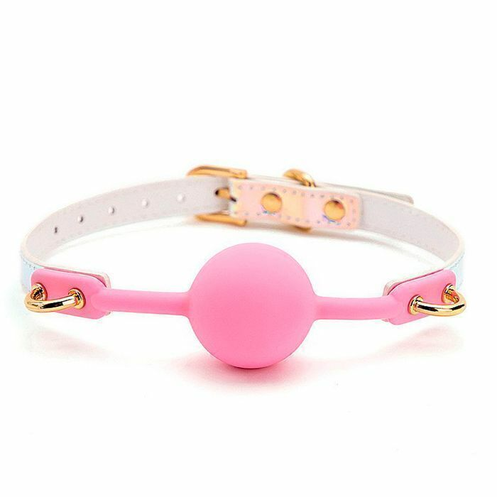 Mordaça Sado Holografica Com Bola De Luxo Sexy Import