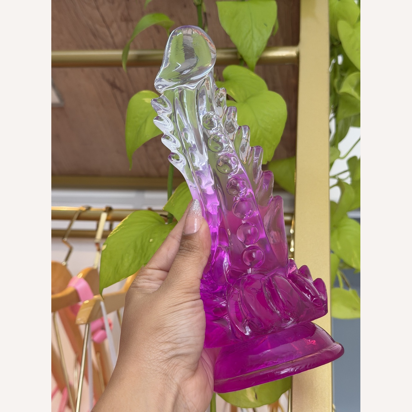 Dildo Transparente Com Rosa Godzilla Sexy Import
