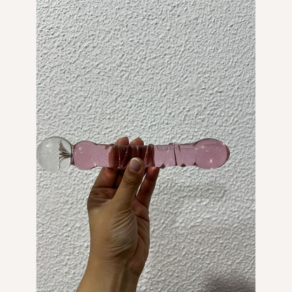 Plug Anal de Vidro com Linha em Espiral - 17,0 x 2,4 cm - SI