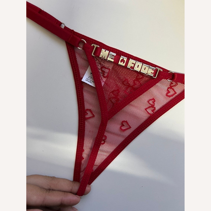 Conjunto Love Vermelho Personalizável - 8 letras
