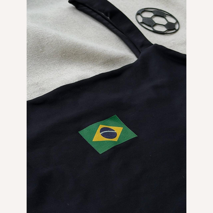 Conjunto Brasil Preto Personalizável (até 14 letras)