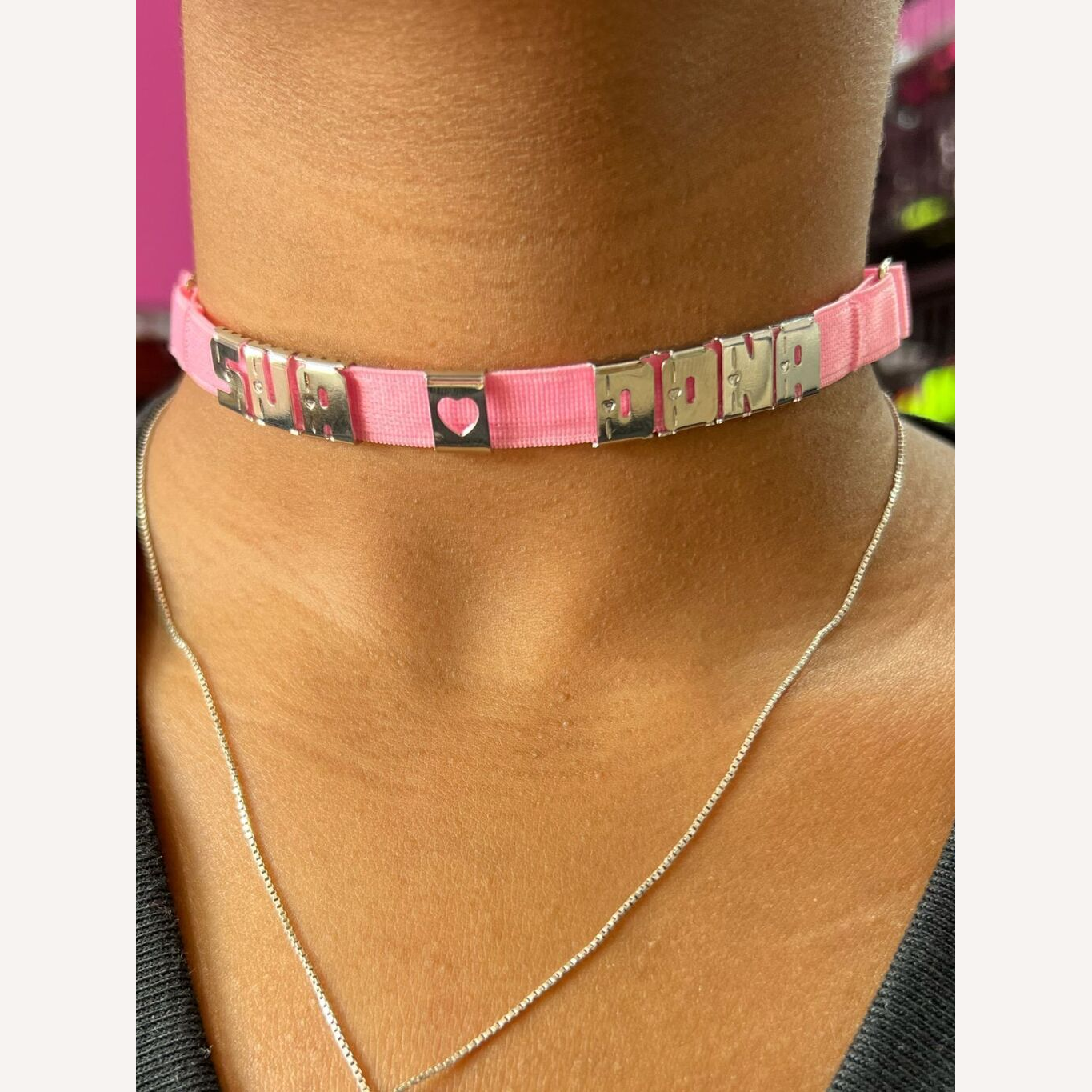 Choker Personalizada Nome ou Frase - até 14 letras