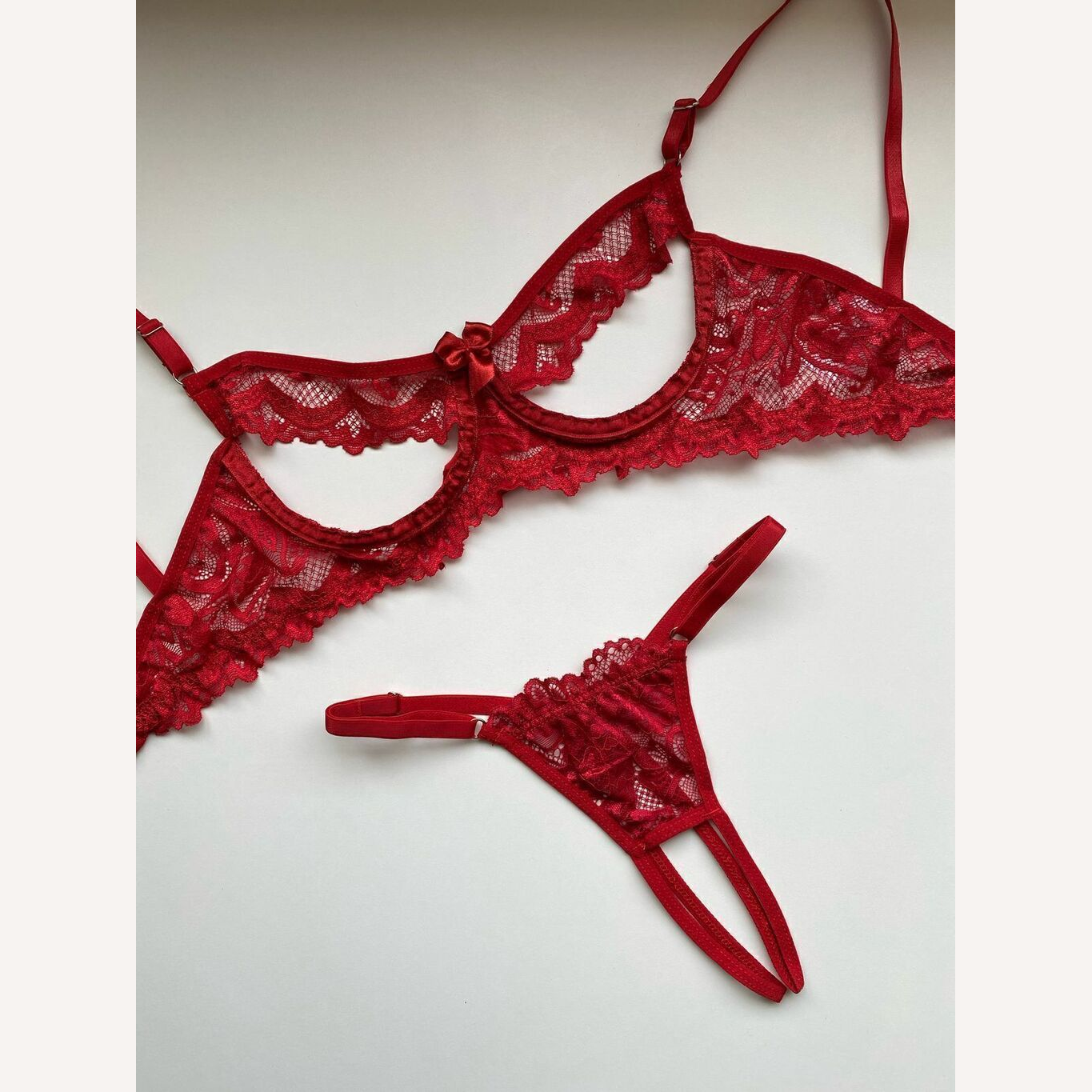 Conjunto Sedução Ardente Vermelho
