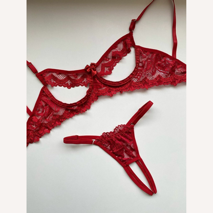 Conjunto Sedução Ardente Vermelho