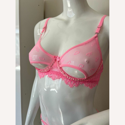 Conjunto Love Rosa Personalizável - 8 letras