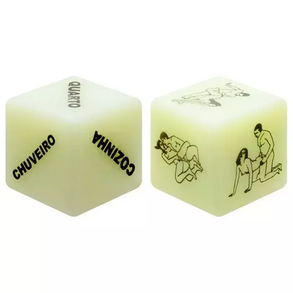 Dados Do Prazer Fluorescente Hétero Duplo Diversão Ao Cubo
