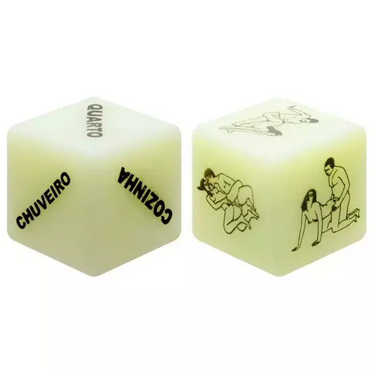 Dados Do Prazer Fluorescente Hétero Duplo Diversão Ao Cubo