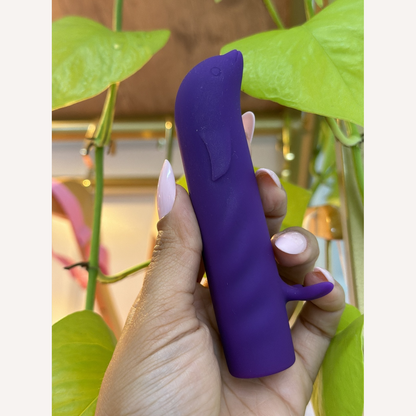 Mini Vibrador Golfinho Recarregável para Ponto G com 10 modos de vibração