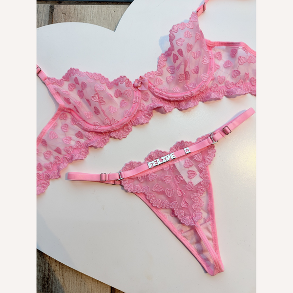 Conjunto Encanto Rosa Personalizável 15 letras