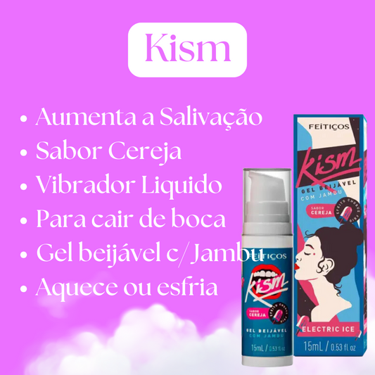 Kism Ice Gel Beijável Com Jambú Electric 15Ml Feitiços