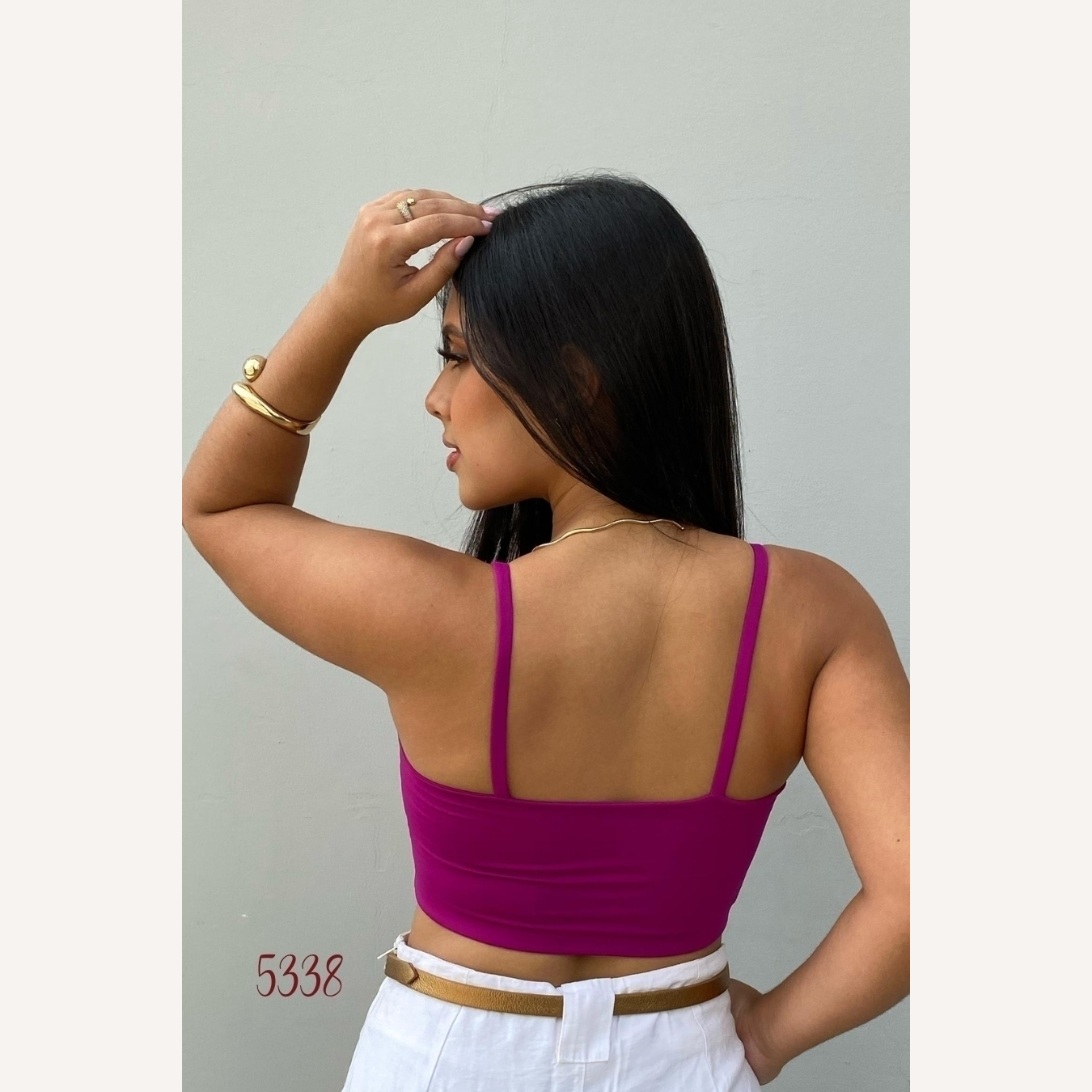 Top cropped microfibra