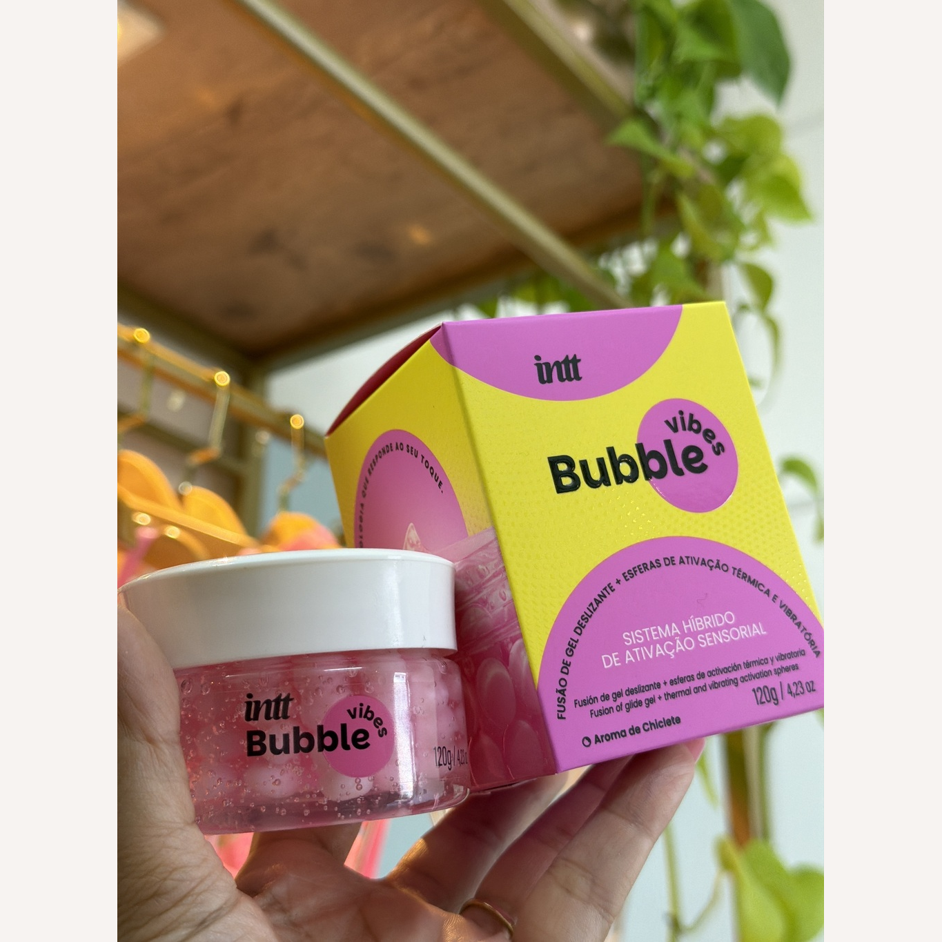 Bubble Vibes Gel 3 Em 1 Desliza Vibra Aquece 120G Intt