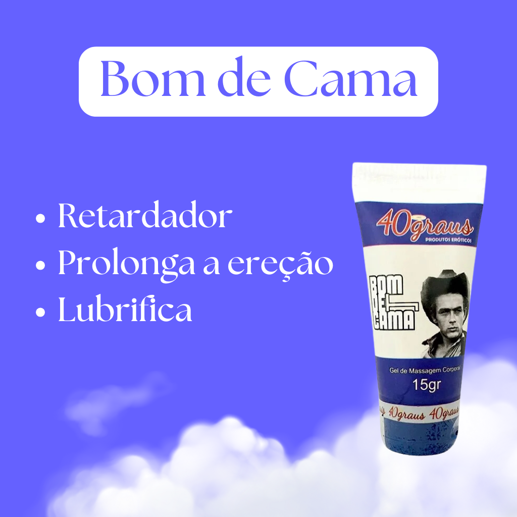 Bom De Cama Retardador Masculino 15G 40Graus