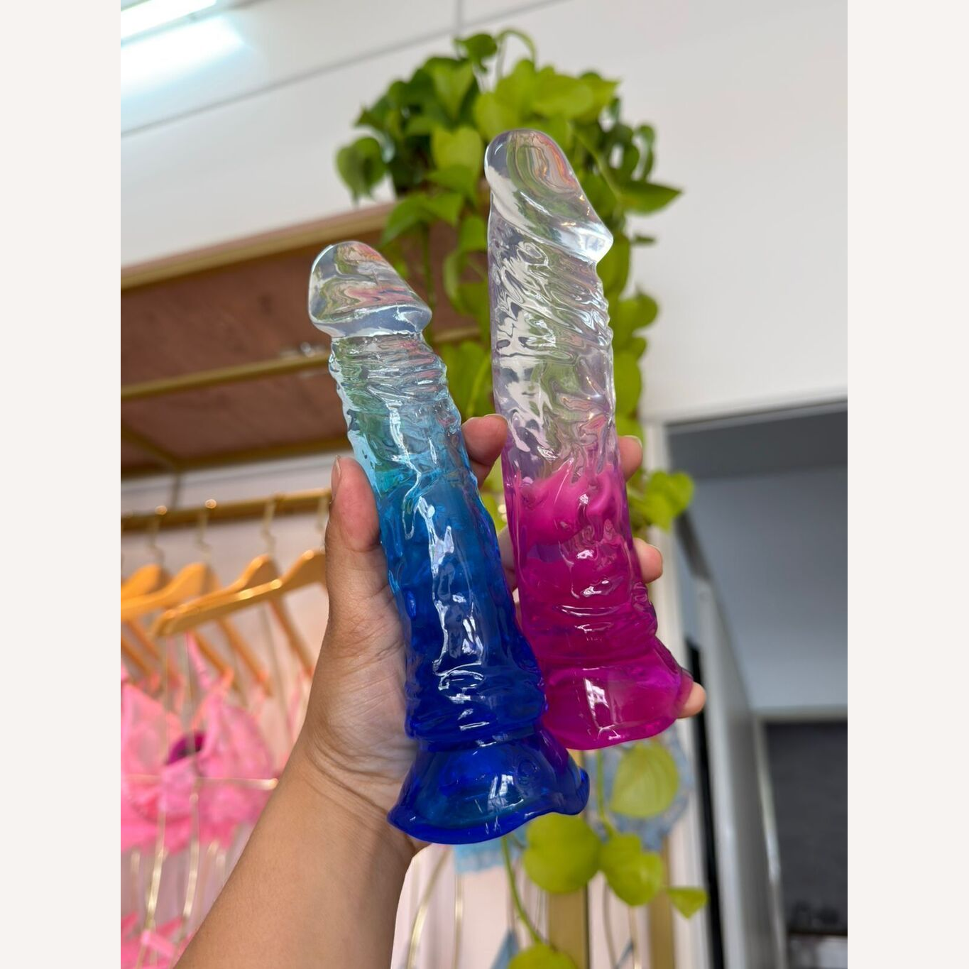 Protese Dildo Pênis Realístico - Transparente 2 - 18,5 x 3,5 cm - SI