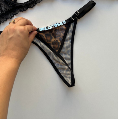 Calcinha Love em Tule coração Personalizada até 10 letras