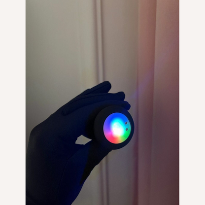 Plug Anal em Silicone 10 modos de vibração Luz de Led - Recarregável Controle remoto sem fio - 9x3,1