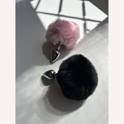 Plug Anal P Aço Pompom Coelha