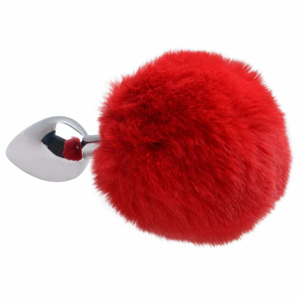 Plug Anal M Aço Pompom Coelha