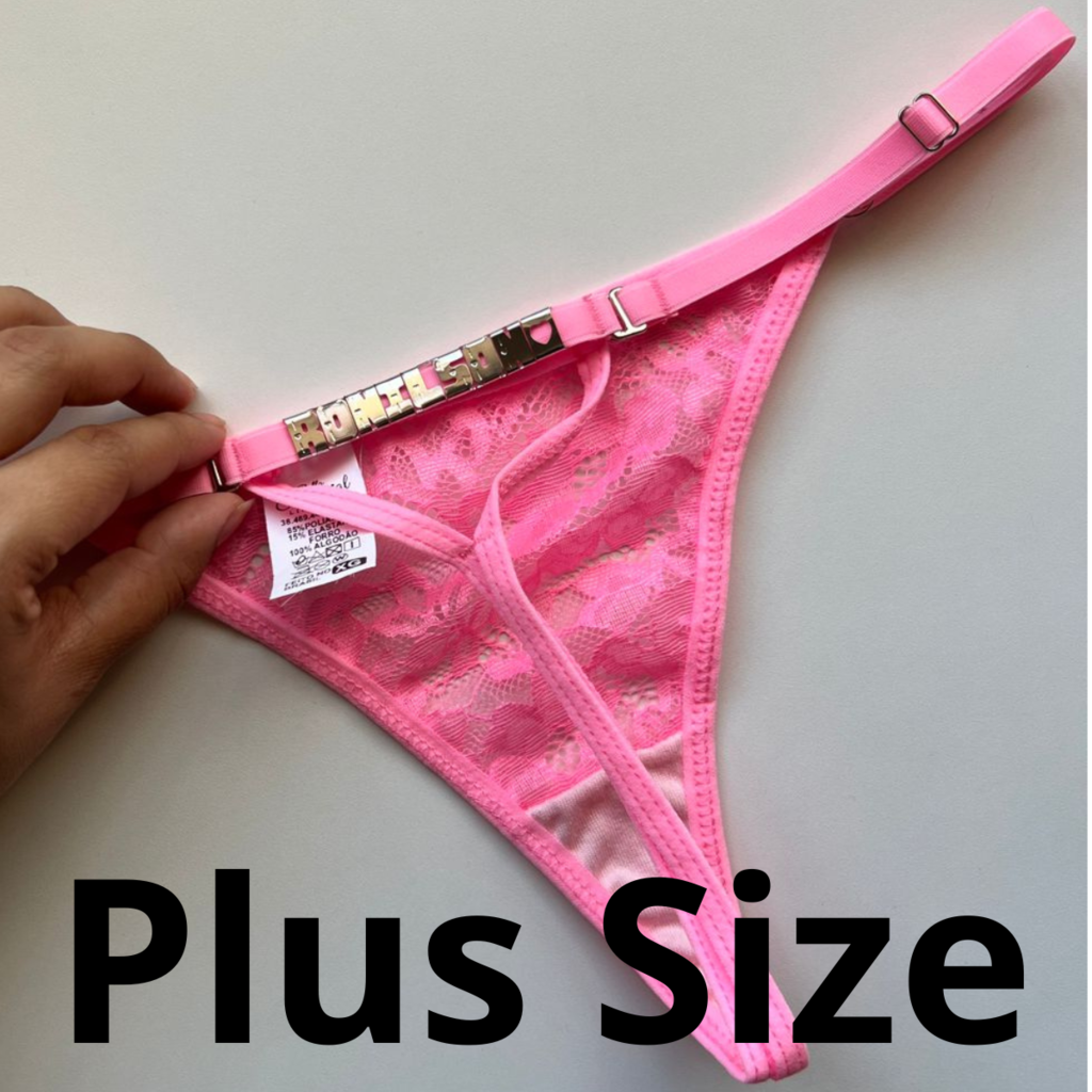 Calcinha Vegas PLUS SIZE Personalizável - até 10 letras