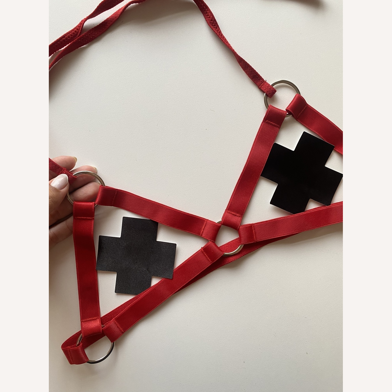 Kit Calcinha Personalizável + Top aberto + tapa seio - 10 letras