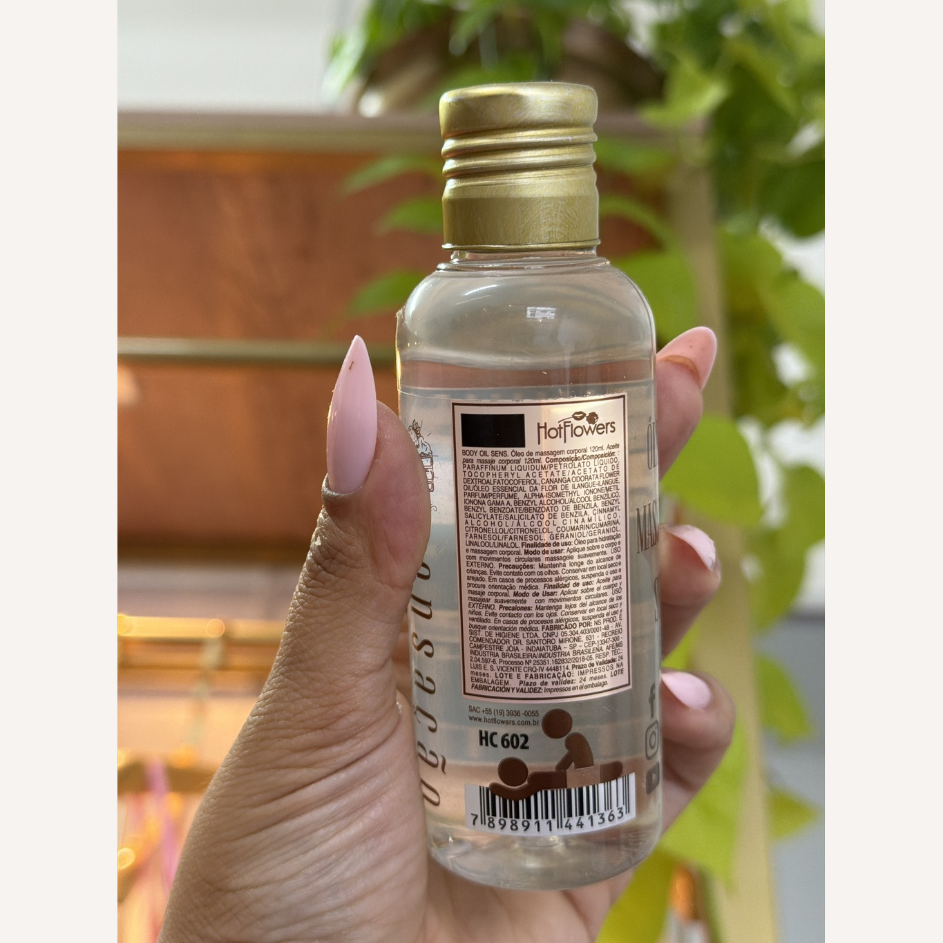 Sensação Óleo para penetração e Massagem 120Ml Hot Flowers