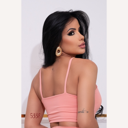 Top cropped microfibra