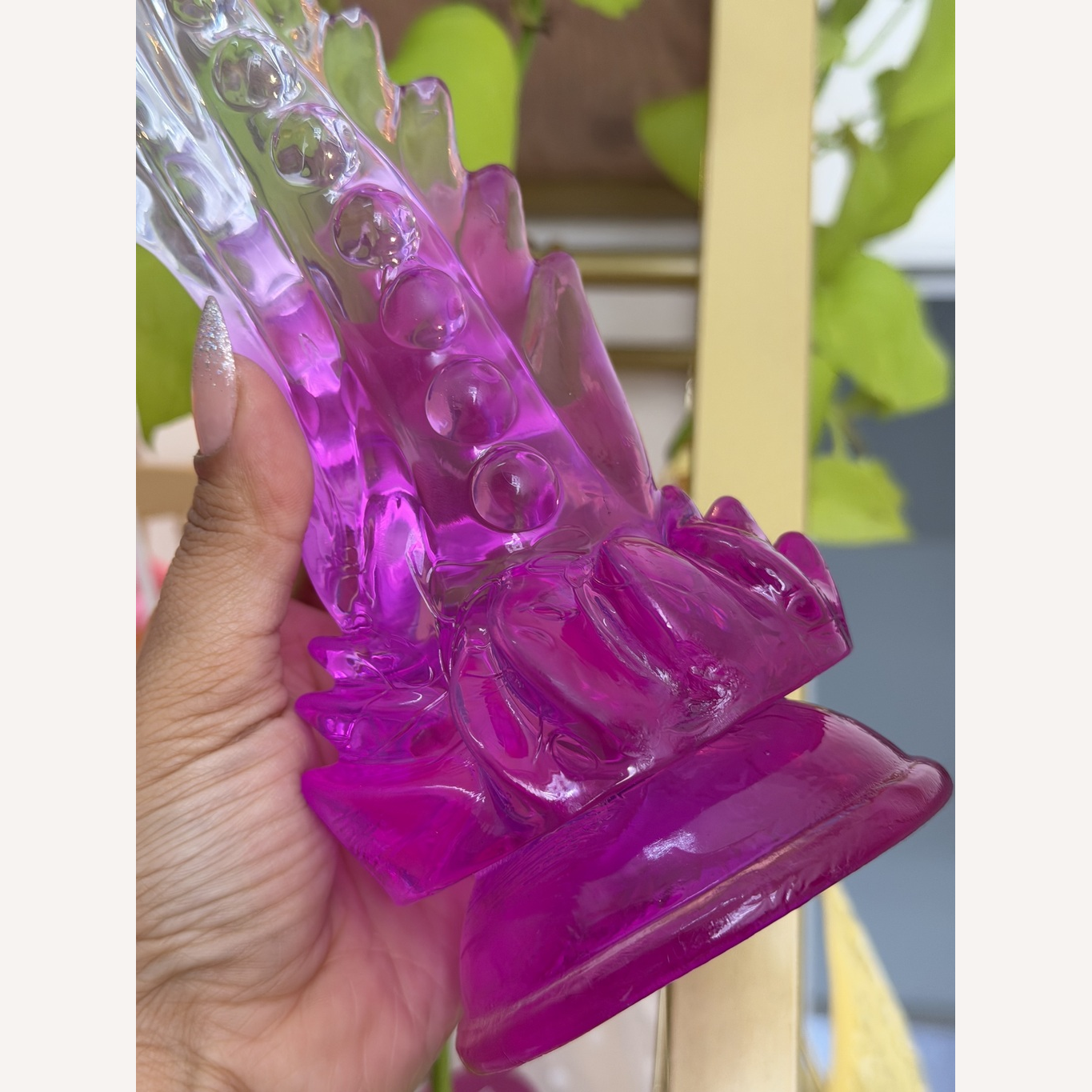 Dildo Transparente Com Rosa Godzilla Sexy Import