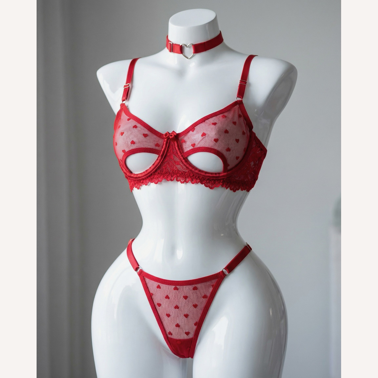 Conjunto Love Vermelho Personalizável - 8 letras