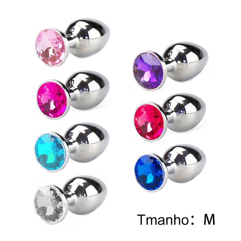 Plug Anal M redondo Metal Brilhante