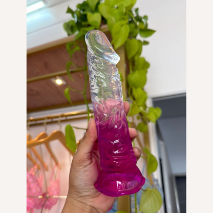 Protese Dildo Pênis Realístico - Transparente 2 - 18,5 x 3,5 cm - SI