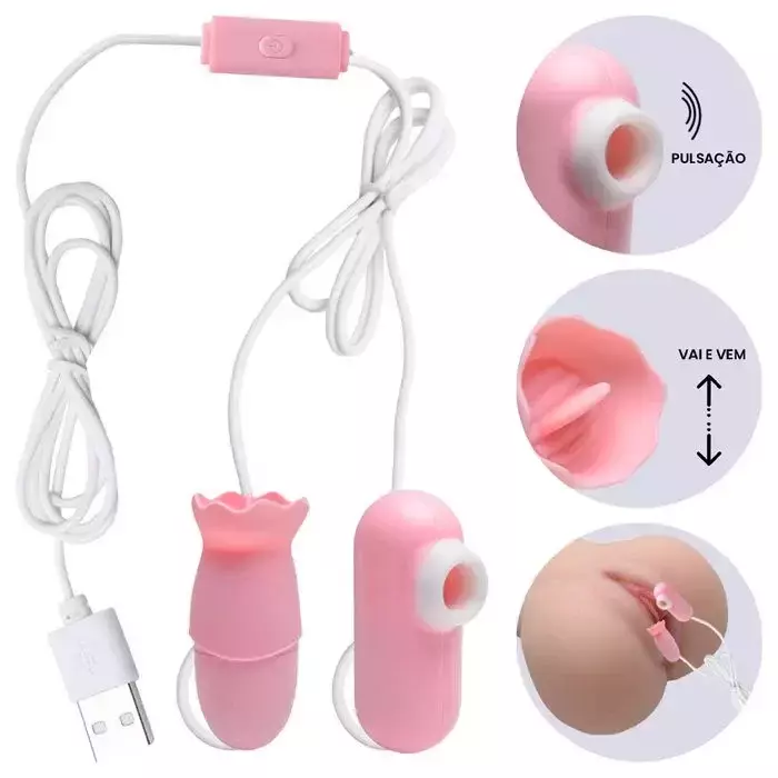 Cápsula Vibratória Usb Língua 12 Modos Lilo Vipmix