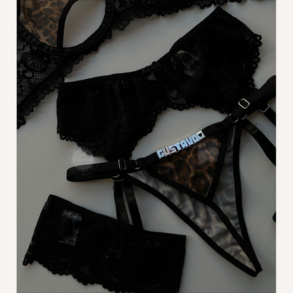 Conjunto Felina onça Personalizado - 4 peças