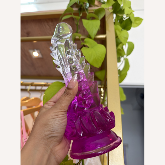 Dildo Transparente Com Rosa Godzilla Sexy Import